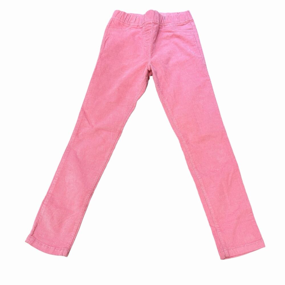 Mini Boden Girls Pale Pink Corduroy Pull-On Pants 8Y Elastic Waist Back Pockets